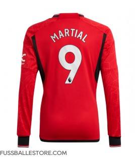 Günstige Manchester United Anthony Martial #9 Heimtrikot 2023-24 Langarm